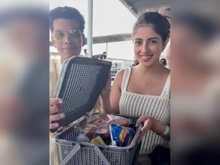 Karan Johar Farah Khan Navya Naveli Nanda Fun-Filled Ferry Ride to Alibaug Steals the Internet 1 Karan Johar Farah Khan Navya Naveli Nanda Fun-Filled Ferry Ride to Alibaug