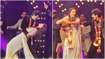 Palaash Muchhal & Smriti Mandhana Dance on Tenu Leke