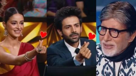 Ananya Panday and Kartik Aaryan Joins Jumma Chumma Songs with Amitabh Bachchan in KBC 17 2 Ananya Panday and Kartik Aaryan Joins Jumma Chumma Songs with Amitabh Bachchan in KBC 17