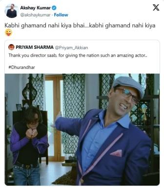 Dhurandhar Success Akshay Kumar Witty Response After Fan Credits Him for Discovering Akshaye Khanna