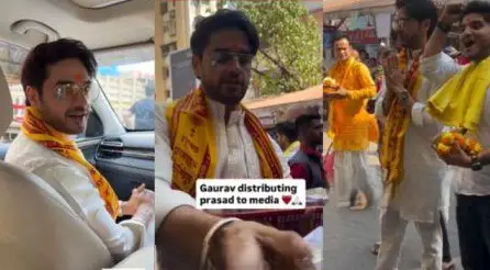 Gaurav Khanna Visits Siddhivinayak Temple With Pranit More and Mridul Tiwari on His Birthday