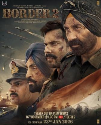 Sunny Deol Varun Dhawan Diljit Dosanjh Ahan Shetty Starrer Border 2 New Poster Unveiled